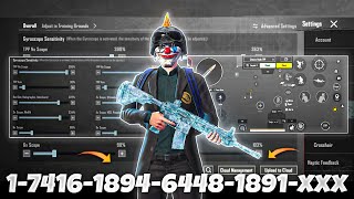 NEW UPDATE 34🔥BEST SENSITIVITY CODE  CONTROL SETTINGS BGMIPUBG MOBILE [upl. by Rickard]