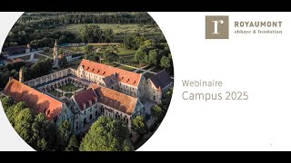 Formations  webinaire de présentation du quotCampus Royaumontquot 2025 [upl. by Singleton]