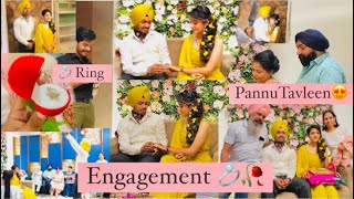 ENGAGEMENT VLOG❤️💍 Pannu Tavleen 😍  Couple Dance  Bhangra  Pannubaljinder  2021 [upl. by Som]