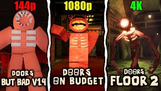 ROBLOX Doors Floor 2 vs Doors On Budget vs Doors But Bad V14 vs Doors But Kinda Bad [upl. by Kraft251]