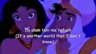 Aladdin A Whole New World Arabic  Subs Translation [upl. by Haywood]