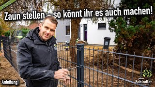 Zaun mit Pfosten richtig stellen  Schritt für Schritt Anleitung [upl. by Annanhoj]