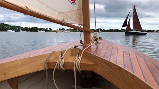 Restored Wooden Lugger First Sail [upl. by Pampuch]