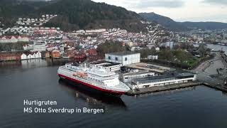 Hurtigrutenschiff MS Otto Sverdrup in Bergen [upl. by Labotsirc996]