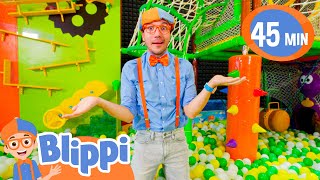 Blippis Get Up Games  Blippi  Challenges and Games for Kids [upl. by Naillimixam]