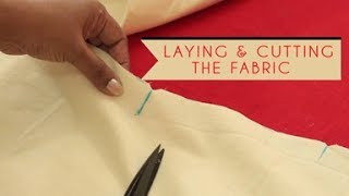 Lesson 4  Laying and cutting the fabric in the right way to make a Kurtikameez dress [upl. by Scoter]