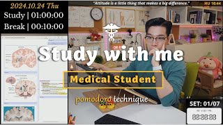 241024THU Study with me 👨🏻‍⚕️ 8 Hrs  Pomodoro Timer  🔥ASMR  SeewhY [upl. by Toolis392]