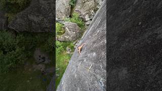 Scary moment on slab climbing climb alpinismo mountains mountainclimbing climbing [upl. by Ynabe]