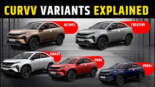 Tata Curvv All Variants Explained  TATA CURVE VARIANTS and Price List tatacurvv [upl. by Annohs]