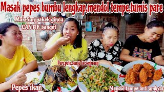 MASAK PEPES IKANMENDOL TEMPETUMIS PARE PETE BUNGA KECOMBRANG‼️Resep pepes ikan KHAS BANYUWANGI [upl. by Dlorag]