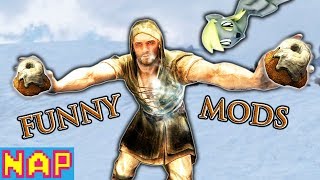 5 FUNNY SKYRIM MODS [upl. by Hedwiga757]