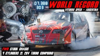 World Record fwd 07388s 402mts Vw Gol ViturroSpeed ENFIERRADOSCOM [upl. by Baudoin542]