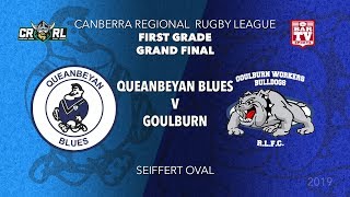 2019 Canberra Region RL Grand Final  1st Grade  Queanbeyan Blues v Goulburn Workers [upl. by Annelak154]