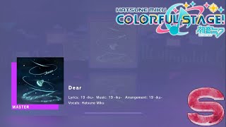 Hatsune Miku Colorful Stage  Dear Master  SRank Full Combo [upl. by Anirrehs271]