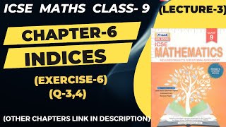 ICSE Class9  Maths  Chapter 6 INDICES Exercise 6 Q34  Lecture 3 [upl. by Dragde791]