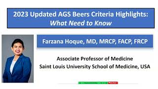 How to Choose Medicine Safely for Elderly Patients  AGS Beers Criteria 2023 Updates [upl. by Nanni]