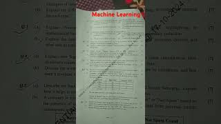 beupatna beubihar CSE 6th Semester exam 2024 Machine learning QP reviews MCQ answer university [upl. by Lindgren770]