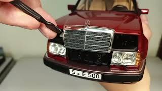 Norev 118 Mercedes Benz 500E W124 Boxer Almadine Red Dealer Box Limited 2000 pcs unboxing [upl. by Stoat496]