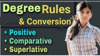 Degree Rules amp Conversion  Learning English GrammarSpoken ampBasic grammar [upl. by Itsud]