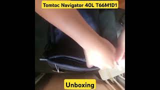 Tomtoc Navigator 40L T66M1D1 Unboxing backpack backpacking travel tomtoc carryonbag adventure [upl. by Nangatrad983]