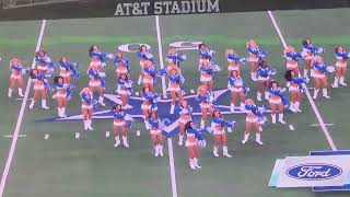 2022 Dallas Cowboys cheerleaders pregame signature dance Thunderstruck 82622 [upl. by Nylanej]