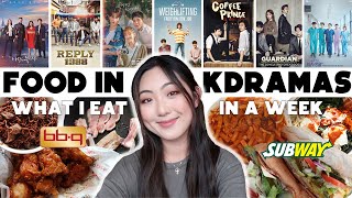 WHAT I EAT IN A WEEK KDRAMA EDITION  CHEAT DAY EVERYDAY on my period  Subway BBQ Chicken [upl. by Efram]