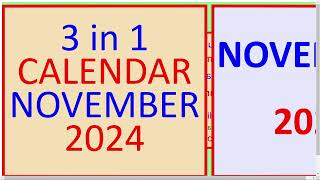 Desi Date Calendar November 2024 [upl. by Ainoek654]