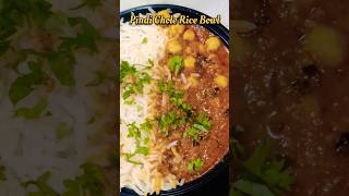 Pindi Chole Rice Bowl shortsfoodyoutubeshorts [upl. by Wolk]