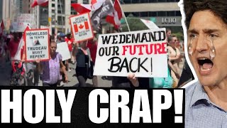 Angry Canadians PROTEST Justin Trudeau on CANADA DAY [upl. by Souvaine]