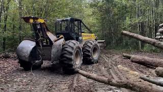 John Deere 640D Skidder out in the woods logging equipment [upl. by Enilram]