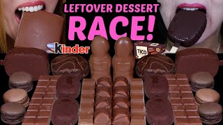 ASMR LEFTOVER DESSERT RACE KLONDIKE BAR DARK CHOCOLATE TICO ICE CREAM DOVE ICE CREAM KINDER 먹방 [upl. by Courcy344]