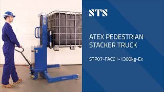 ATEX Pedestrian Stacker Truck STP07FAC011300kgEx [upl. by Amelita]