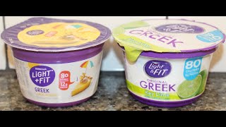 Dannon Light amp Fit Greek Yogurt Lemon Meringue amp Key Lime Review [upl. by Fenella]