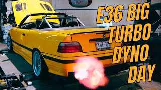 Big Turbo E36 Vert Dyno Day  First Full Throttle Pulls [upl. by Alain]