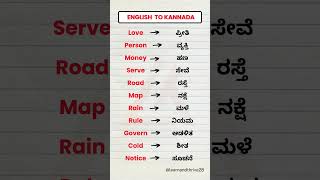 English to Kannada  English sentences through Kannada shorts english [upl. by Halona]