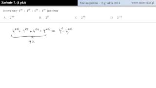 Zadanie 7  matura próbna  grudzień 2014 [upl. by Laeahcim]