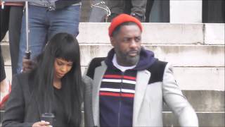 Idris Elba amp Sabrina Dhowre  Paris 4 march 2018 Fashion Week show Givenchy  mars PFW [upl. by Aerda195]