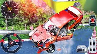 Car Crash Beam Racing Simulator  Real Extreme Derby Car Driving 3D  Android GamePlay 2 [upl. by Sirotek]