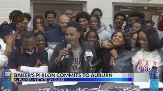 Baker’s Labaron Philon commits to Auburn basketball [upl. by Annahsar249]