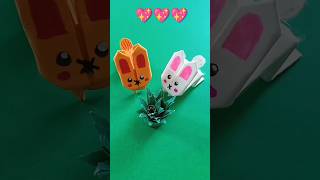 Cute origami rabbit🐇💝 Easy Origami crafts [upl. by Nonnelg]