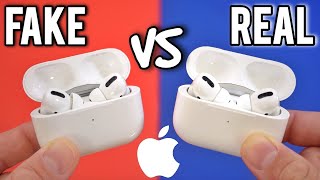 FAKE VS REAL Apple AirPods Pro  Buyers Beware Perfect Clone [upl. by Aimil]