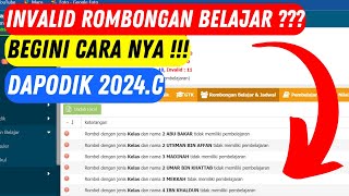 Cara Membuat Rombongan Belajar Dapodik 2024 C  Cara Gampang [upl. by Azeret]