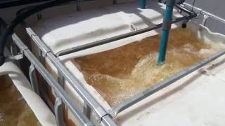 Compost Tea Production using three connected IBC flow bins [upl. by Ahsinet]