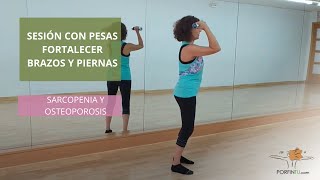 Sesión con pesas para mejorar la SARCOPENIA EN MENOPAUSIA [upl. by Atinor689]