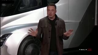 Elon Musk dévoile son Camion électrique TESLA  VO [upl. by Flanders]