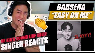 Barsena  Easy On Me  SINGER REACTION [upl. by Etnomed]