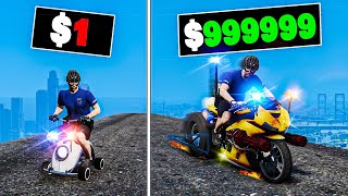 1 to 1000000 Police Bike in GTA 5 [upl. by Dnalyar]