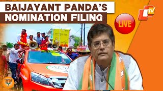 🔴OTV LIVE BJP VP Baijayant Pandas Massive Roadshow In Kendrapara Before Nomination Filing [upl. by Mroz195]