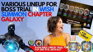 Various Lineup For Boss Trial Chapter Galaxy [upl. by Eeldarb]