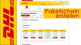 DHL Paketschein online erstellen und kaufen QR Code für Packstation [upl. by Tnarg]